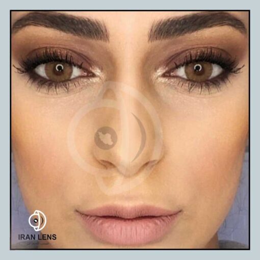 لنز زیبایی عسلی قهوه ای روشن فرشتون