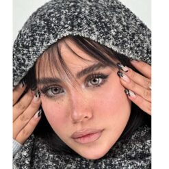 لنز رنگی آماندا عسلی بژ دور مشکی آتلانتیس بژ سالانه